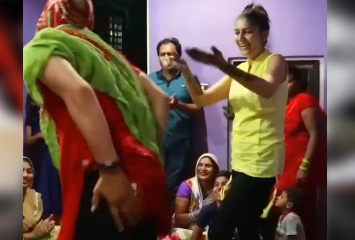 sapna choudhary beats man during brother sangeet ceremony video goes viral