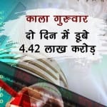शेयर बाजार में गिरावट