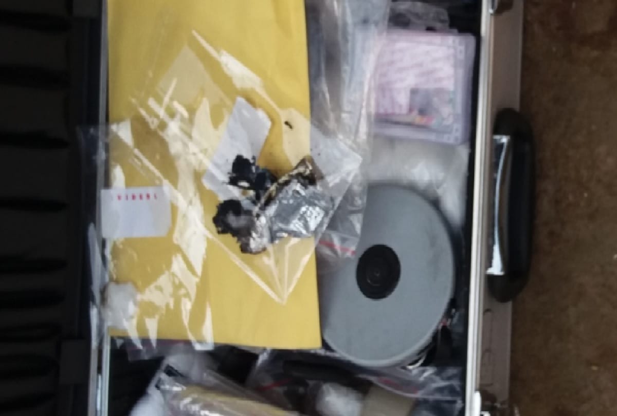 uttar pardesh explosive materials dropped from plane in meerut