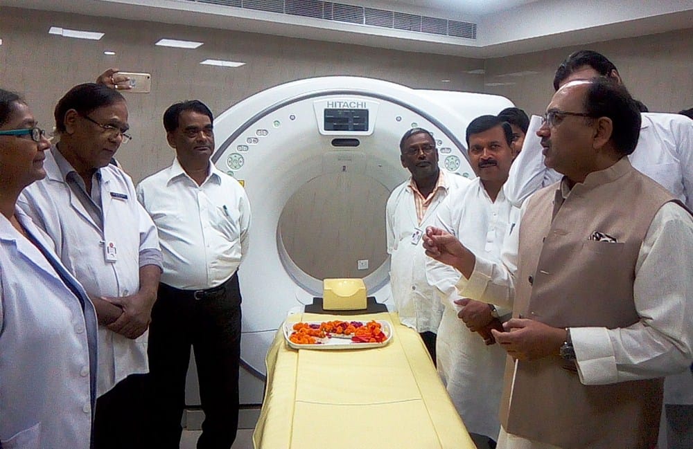 health minister inaugurated ct scan machine