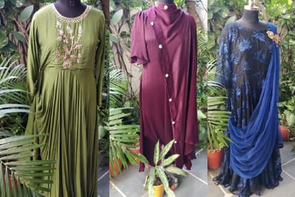 drape and cowl dresses are back in fashion