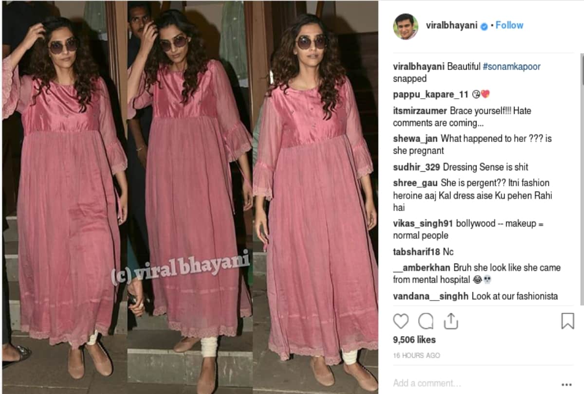 is sonam kapoor pregnant actress recent outing in oversized dress