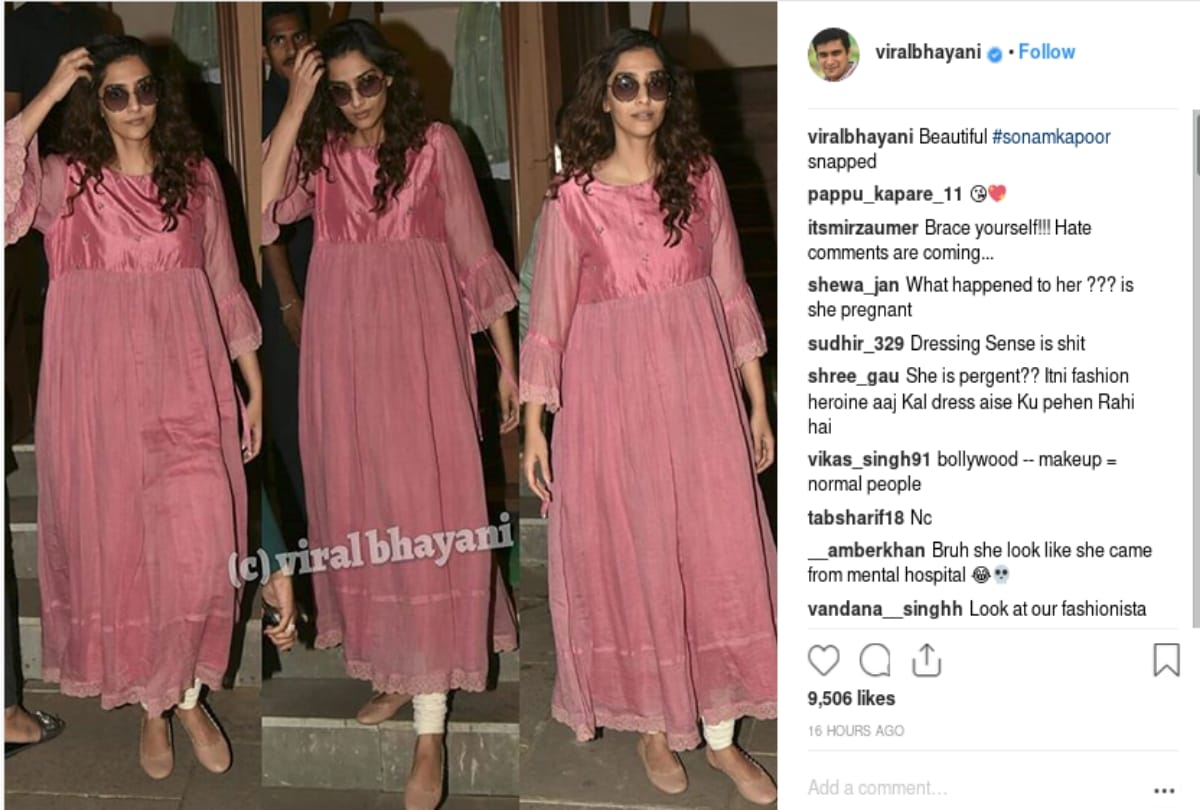 is sonam kapoor pregnant actress recent outing in oversized dress