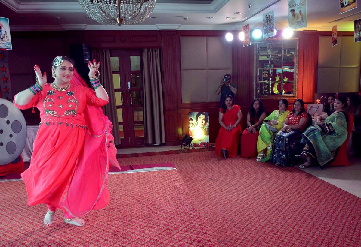 Bollywood theme party organised in varanasi ladies enjoy with dance