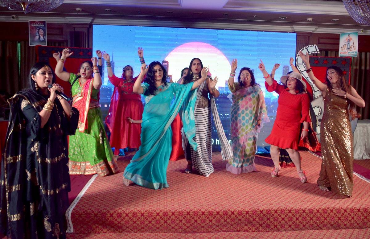 Bollywood theme party organised in varanasi ladies enjoy with dance