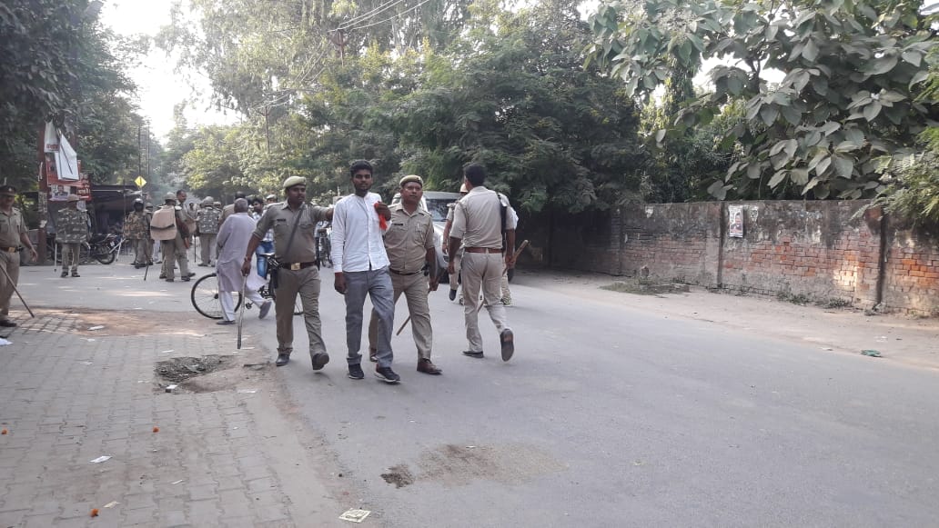 outrage and group clash in student election at SSPG college jaunpur