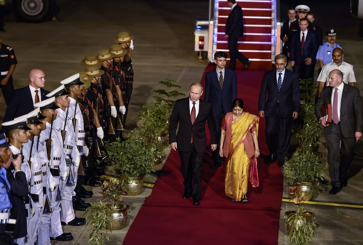Russian President Vladimir Putin arrives for his two-day visit to India, meet PM Modi