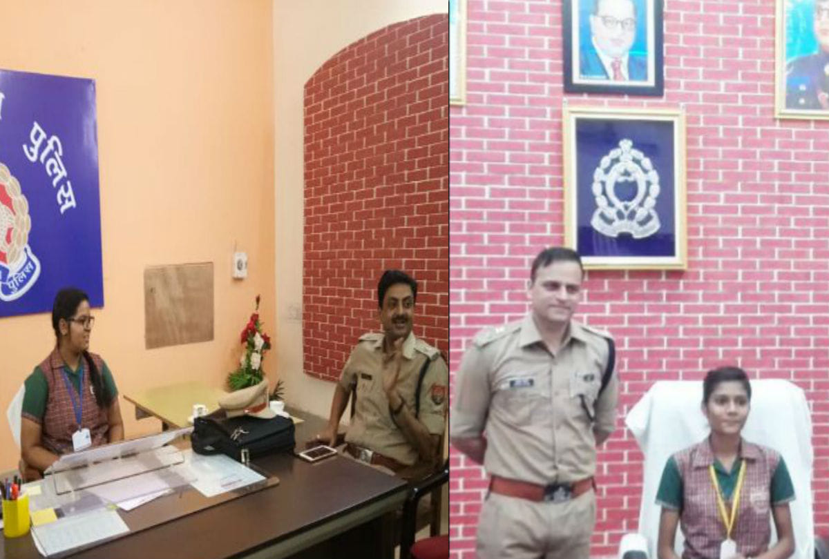 school girls became police officers for one day in etah