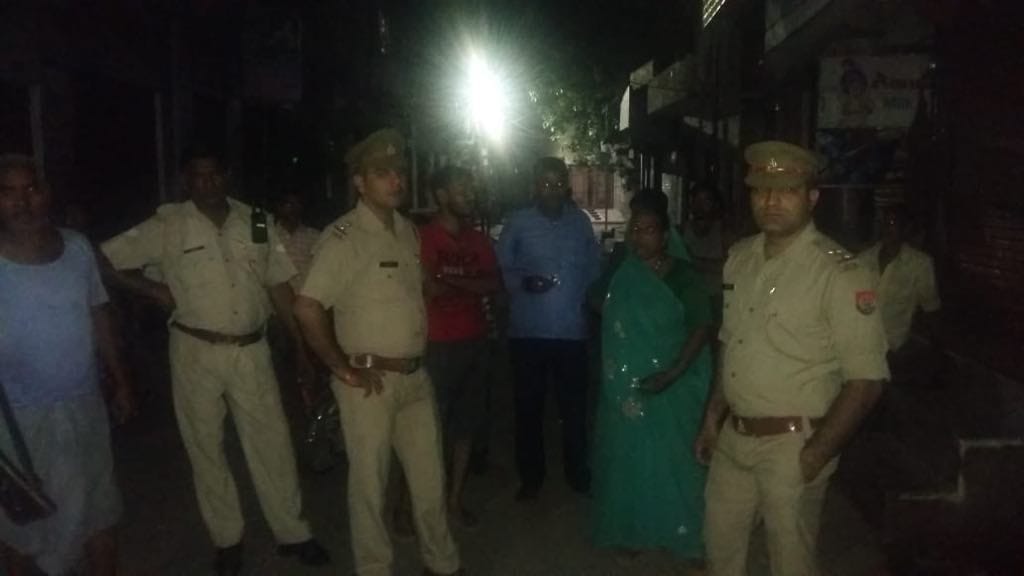 Woman entered with slippers in ancient Jain temple of firozabad