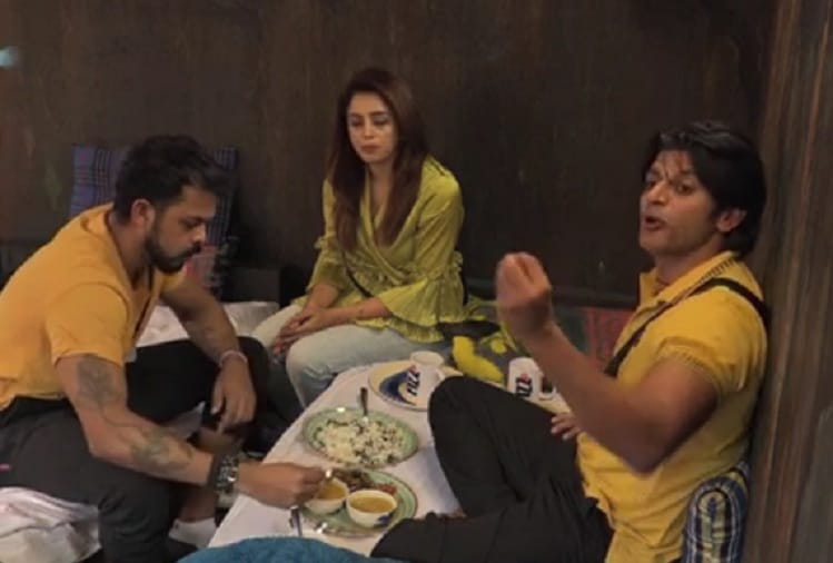 Bigg Boss 12 Sreesanth Karanvir Bohra fight against Surbhi Rana and Romil Chaudhary