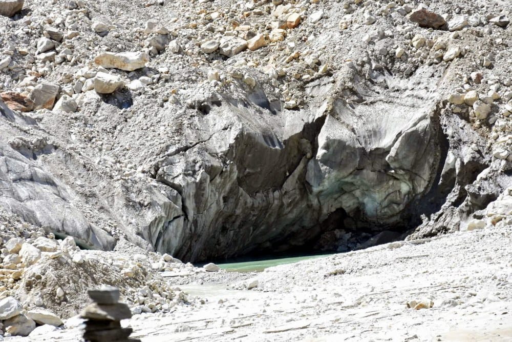 ganga river origin gaumukh have three waves