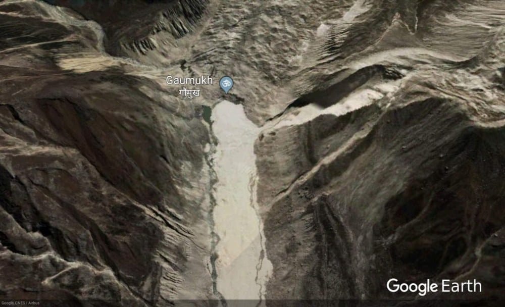 ganga river origin gaumukh have three waves