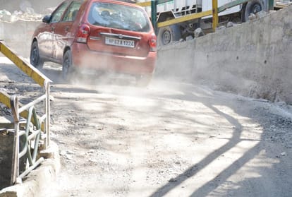 roads will be cleared by machine in himachal and dust used for tile construction