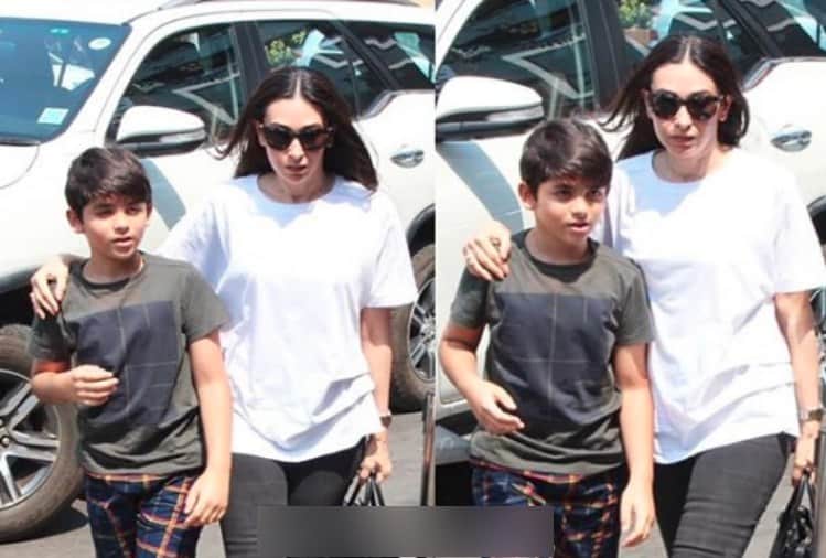 Malaika Arora, Karisma Kapoor and Khushi Kapoor spotted a restaurant in Mumbai