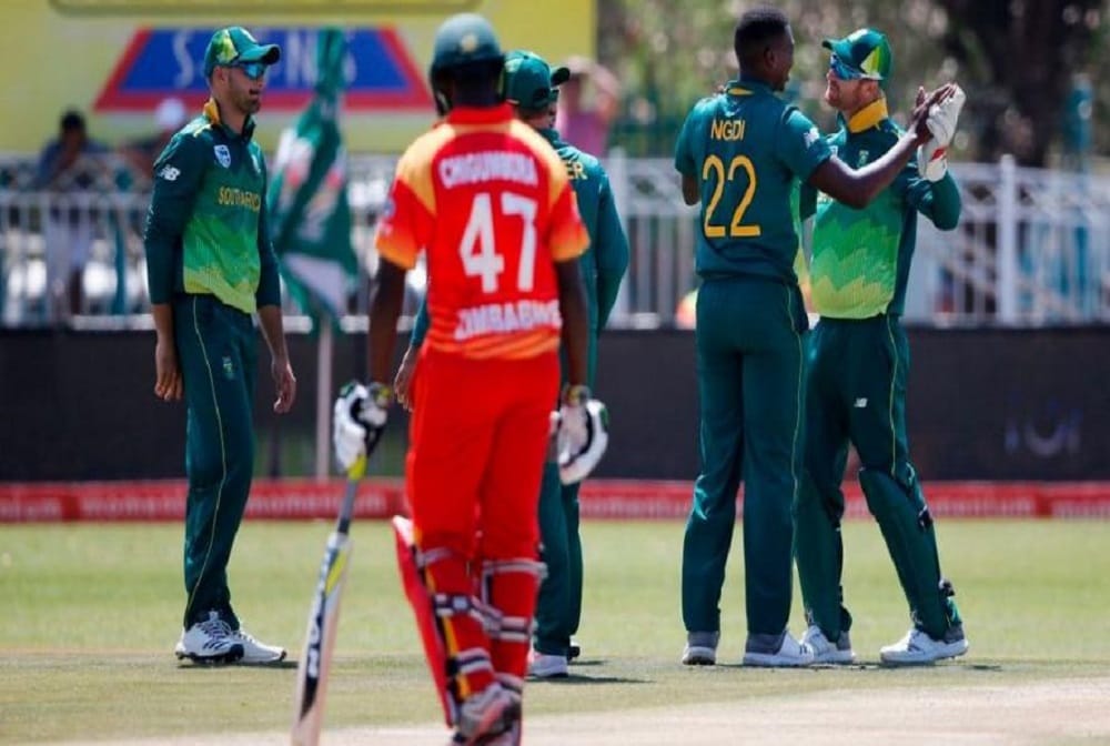 south africa win series odi series by 3-0 to defeate Zimbabwe