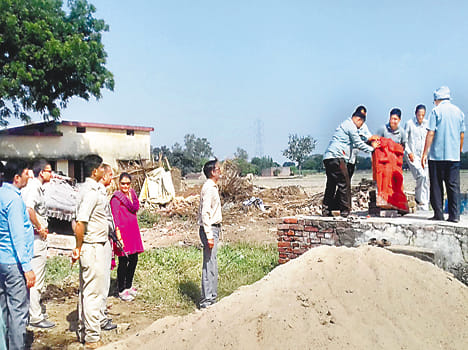 Temple destroyed in Kusumbhi village