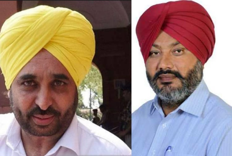 Bhagwant Man and Harpal Cheema joind Teachers's  movement in patiala