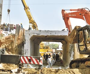 Six Rail Under Bridge in the city widened in a month