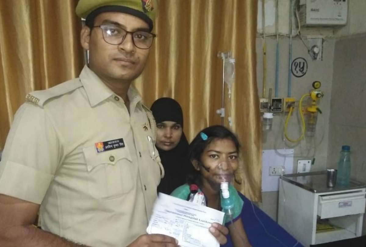 policeman donates blood to save girl's life