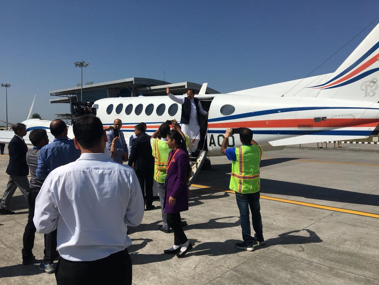 rajnath singh start dehradun to pithoragarh flight from jolly grant
