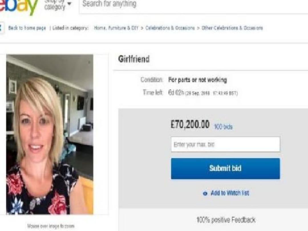 man puts girlfriend for sale ad on Ebay, prank got serious