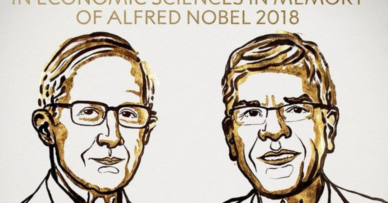 Nobel prize 2018: William D. Nordhaus and Paul M. Romer selected for nobel economics award 2018