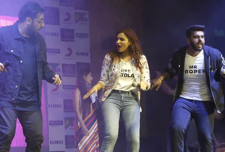Parineeti Chopra, Arjun Kapoor, Rapper Badshah in Elante Mall Chandigarh for Proper Patola Promotion