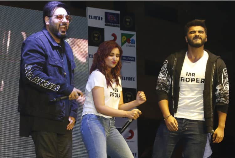 Parineeti Chopra, Arjun Kapoor, Rapper Badshah in Elante Mall Chandigarh for Proper Patola Promotion