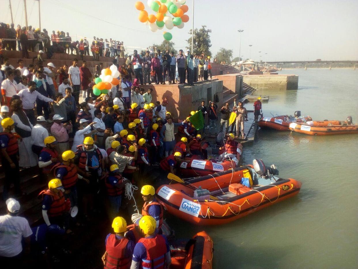Bachendri Pal swachh bharat abhiyan from haridwar on raft