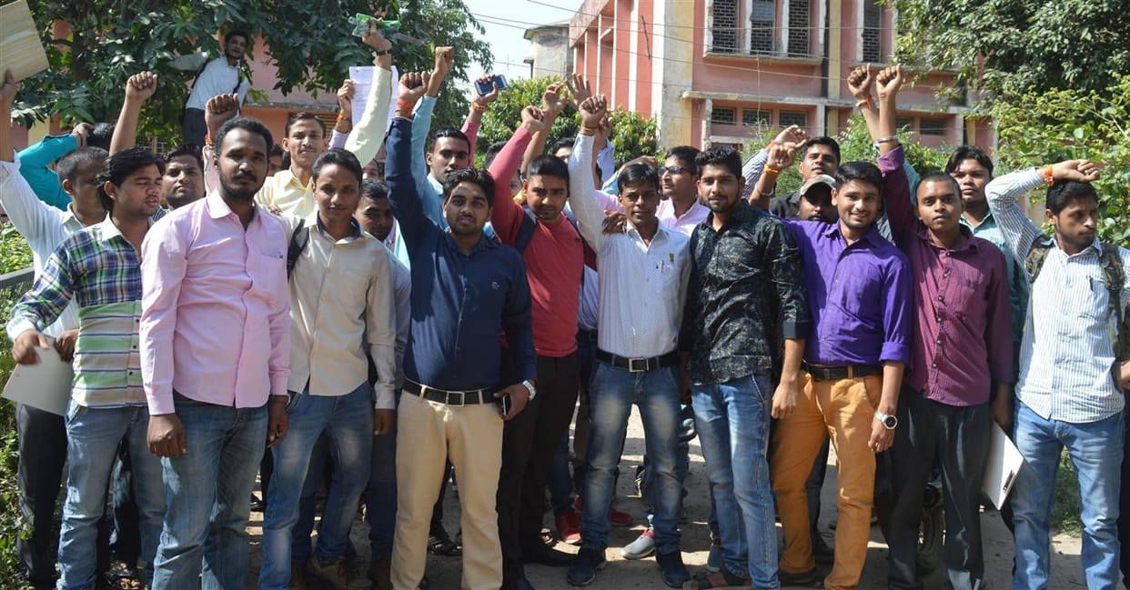 Angry BTC trainee's sloganeering by abrogation of exam