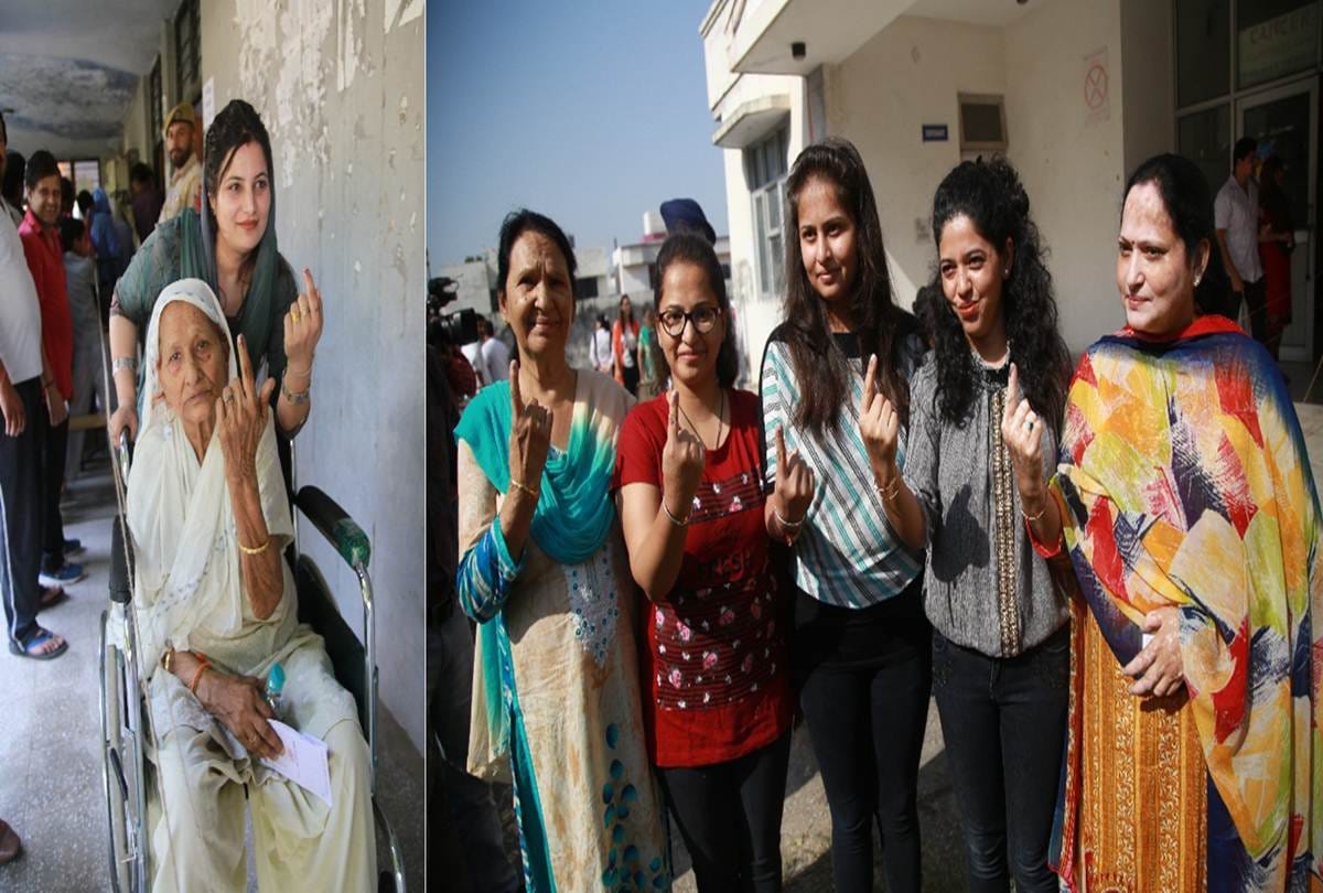 Celebrating democracy on terror in the valley, people reaching on booths for polling