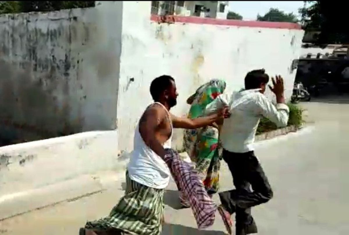 Viral video of fight in front of policeman at police station