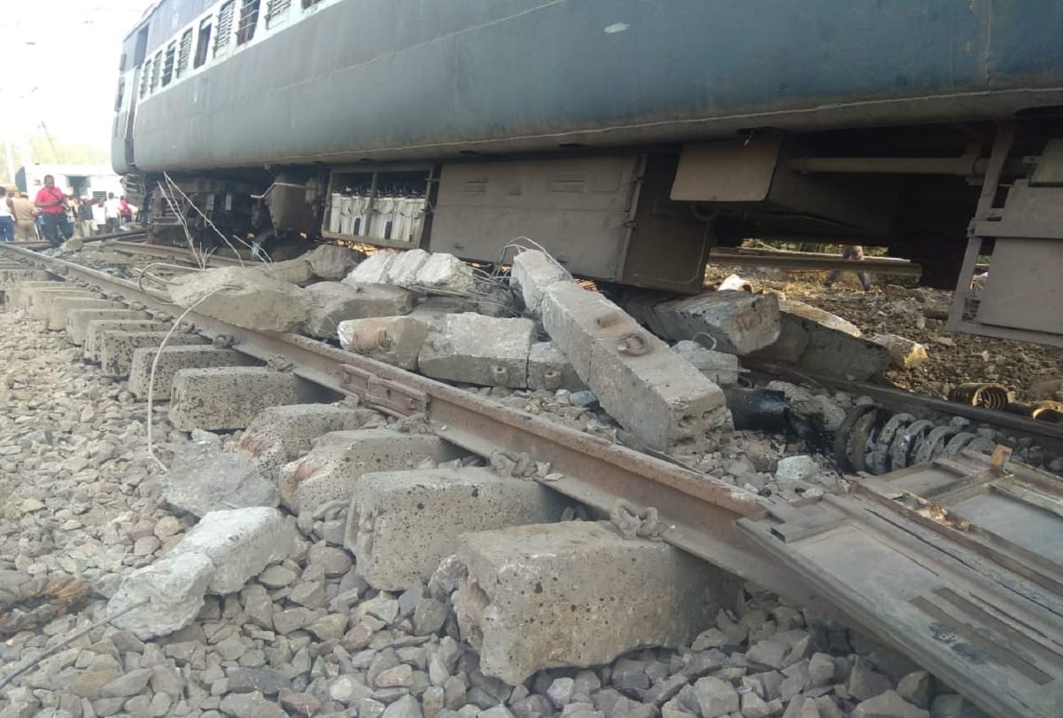 railway track damaged near under construction pragati maidan underpass many trains affected