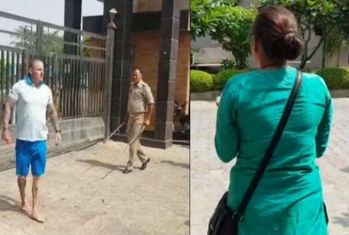 American beaten girlfriend and knife show to police