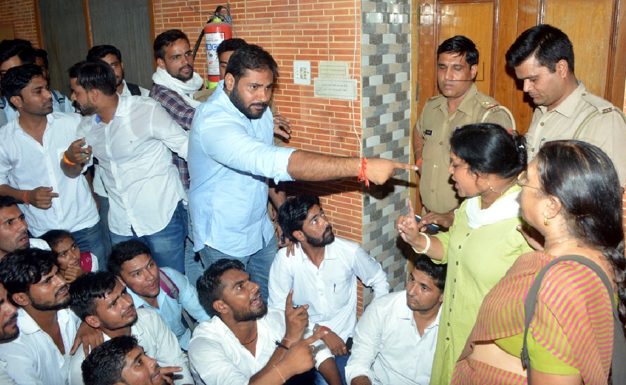 Student slapped, commotion