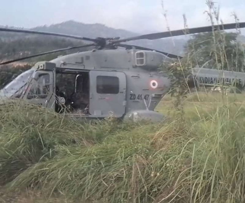 indian air force helicopter emergency landing in nepal border uttarakhand