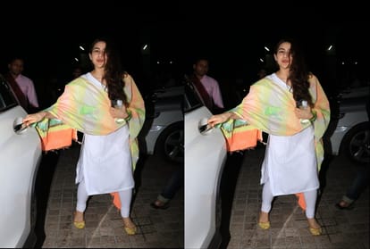 Janhvi Kapoor and Sara Ali Khan wore same white suit