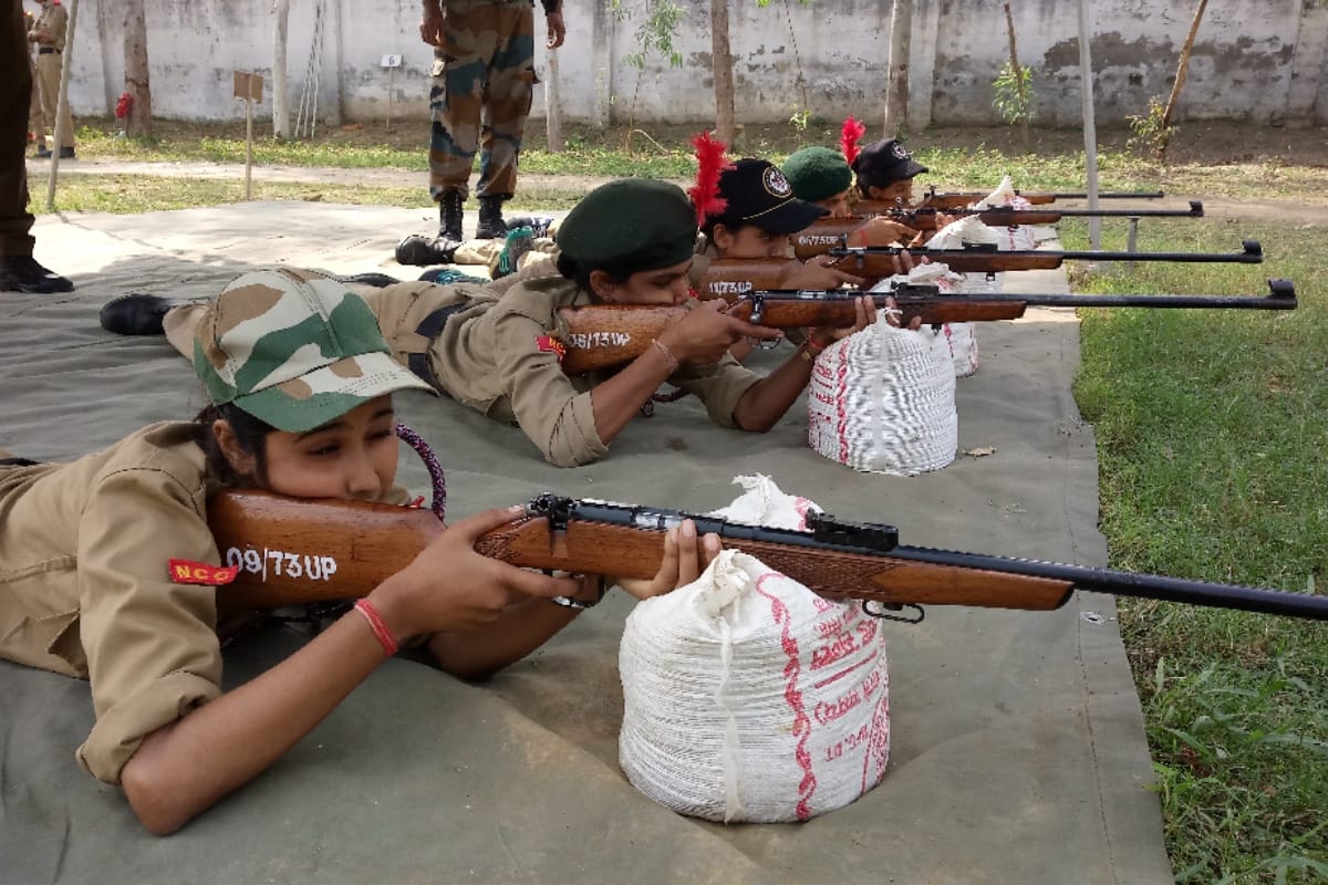 Cadets particiates firing and drill training,motivated for team spirit