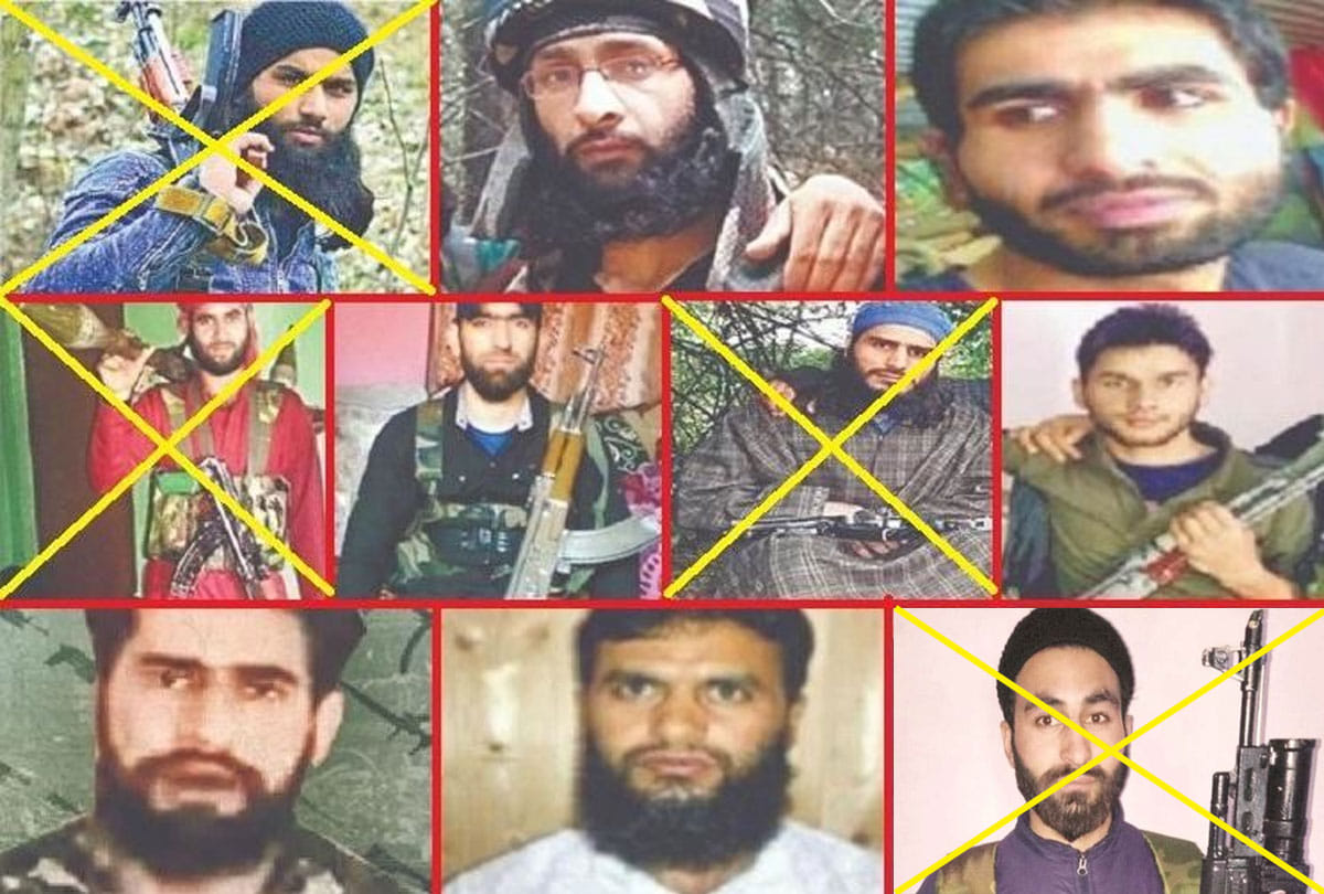 four most wanted militants killed by isecurity forces including manan wani in jammu kashmir