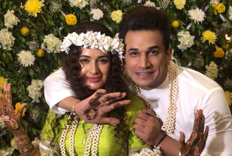 prince narula and yuvika chaudhary mehandi ceremony pics