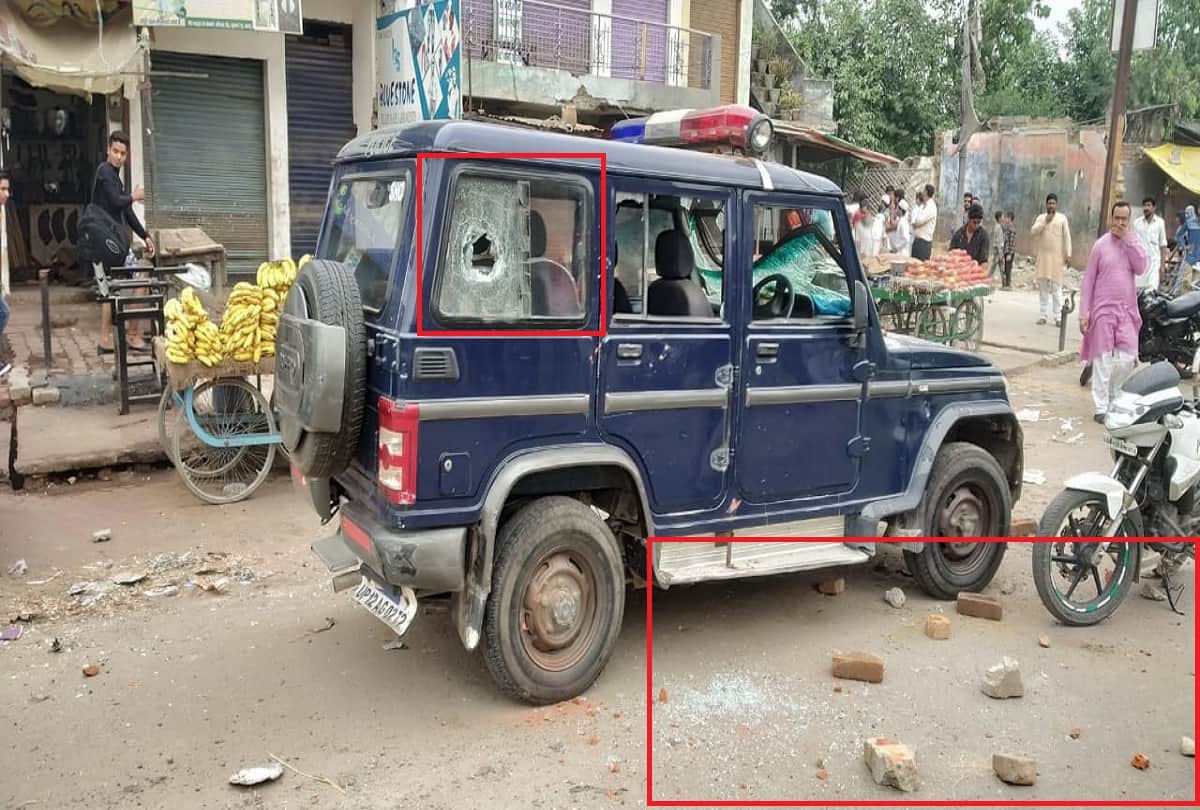Attacked on muzaffarnagar police and five policemen injured