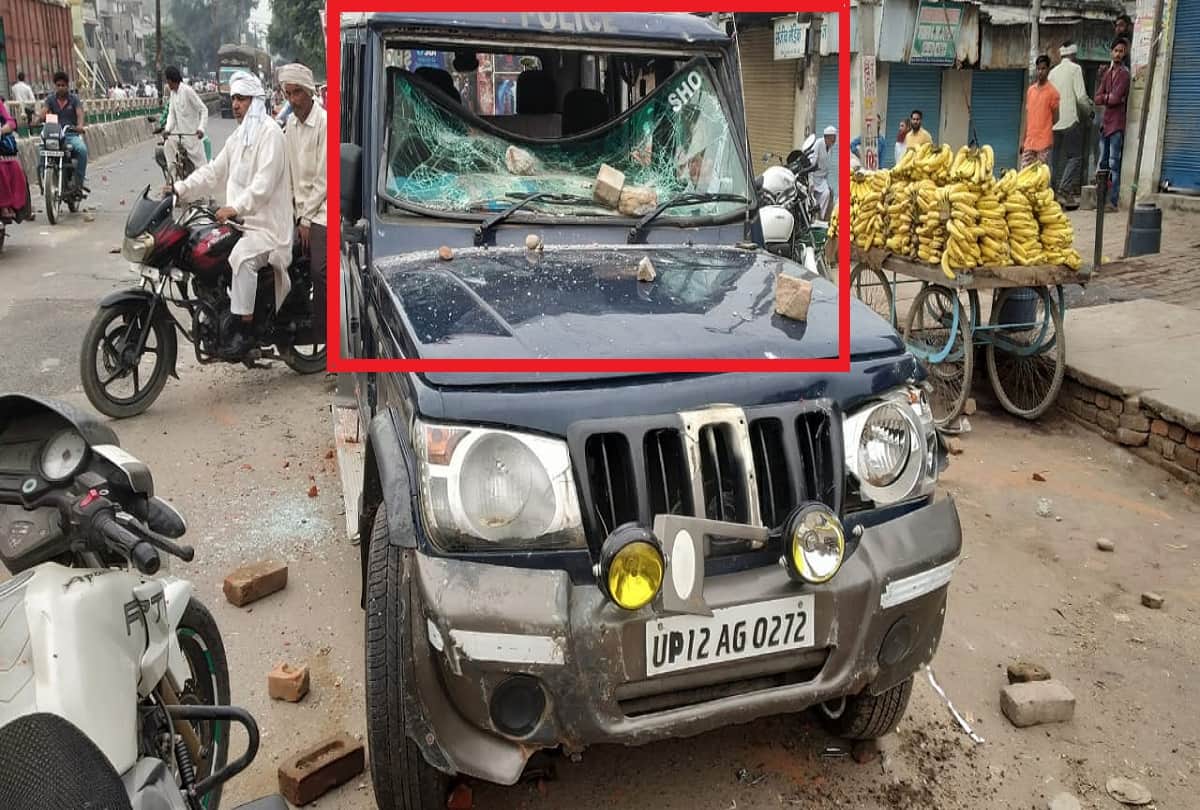 Attacked on muzaffarnagar police and five policemen injured