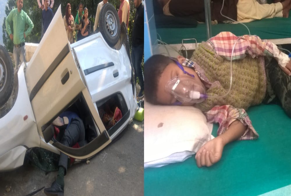 Car Accident in Rudraprayag two child lost their Grandfather photos