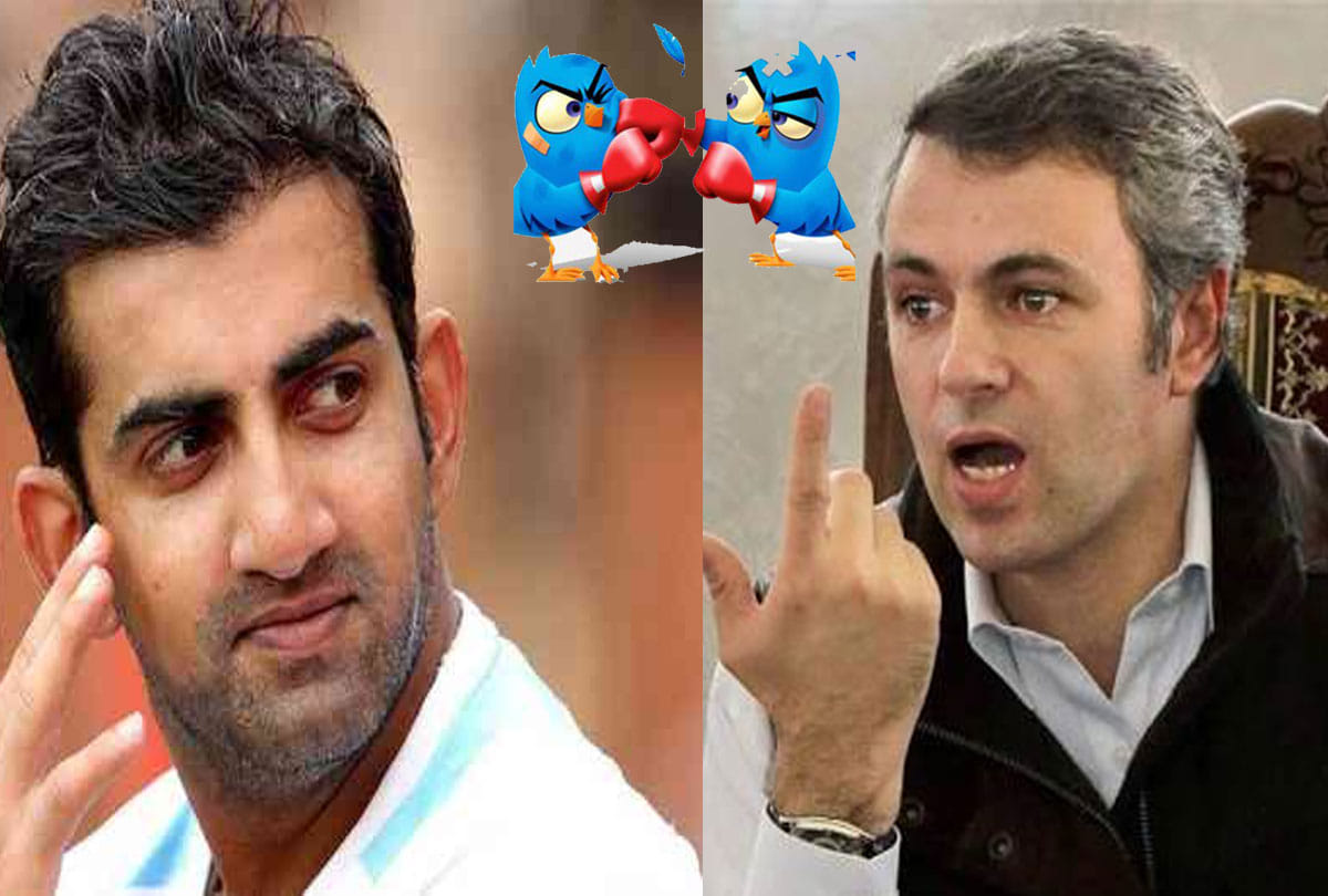 Hizbul commander Manan Wani death Omar Abdullah and Gautam Gambhir in war of words on Twitter