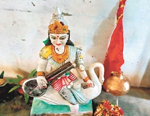 devi saraswati image broken in bjp mla collage