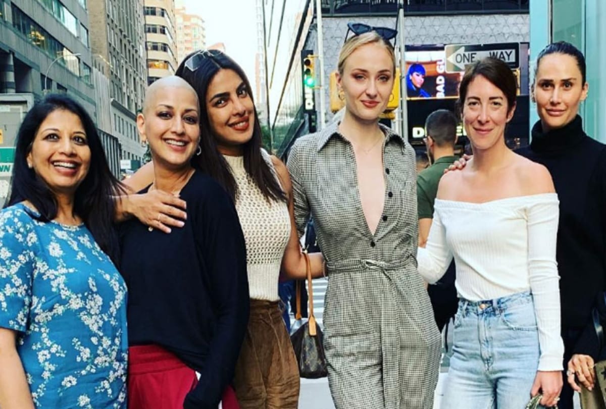 sonali bendre and priyanka chopra spot in new york