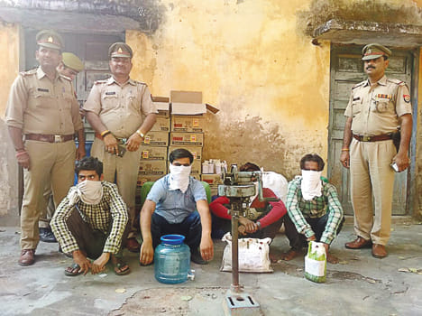 Illegal liquor factory caught, four arrested
