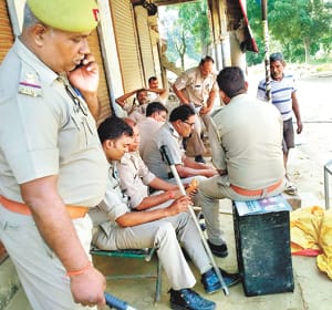 The body of the student buried near the house in the police guards