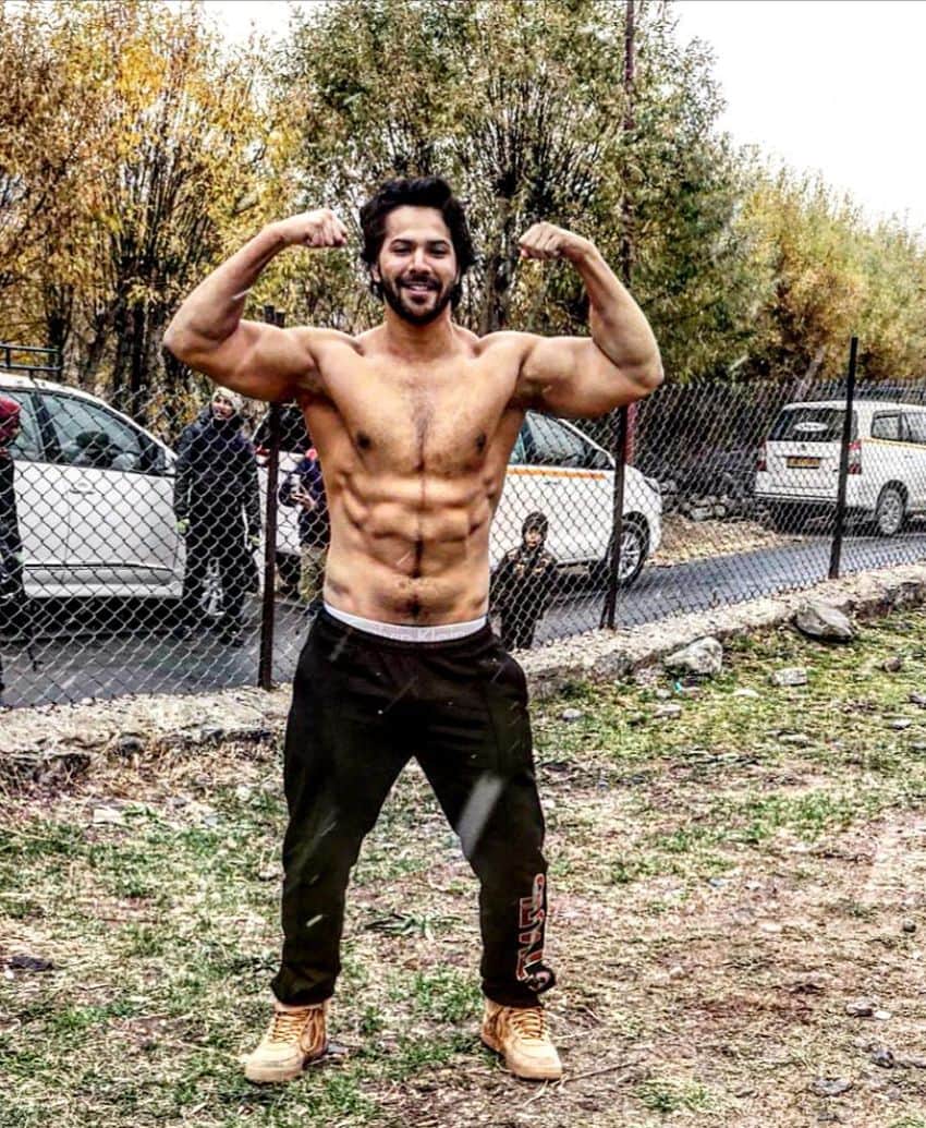 Varun Dhawan shoots a scene in minus three degree temperature