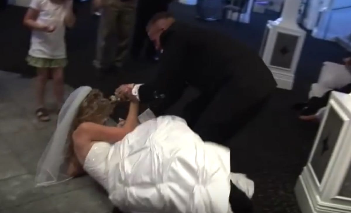 bride and groom video goes viral on social media